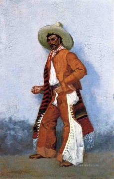 cattle bull cow Painting - A Vaquero Frederic Remington cowboy